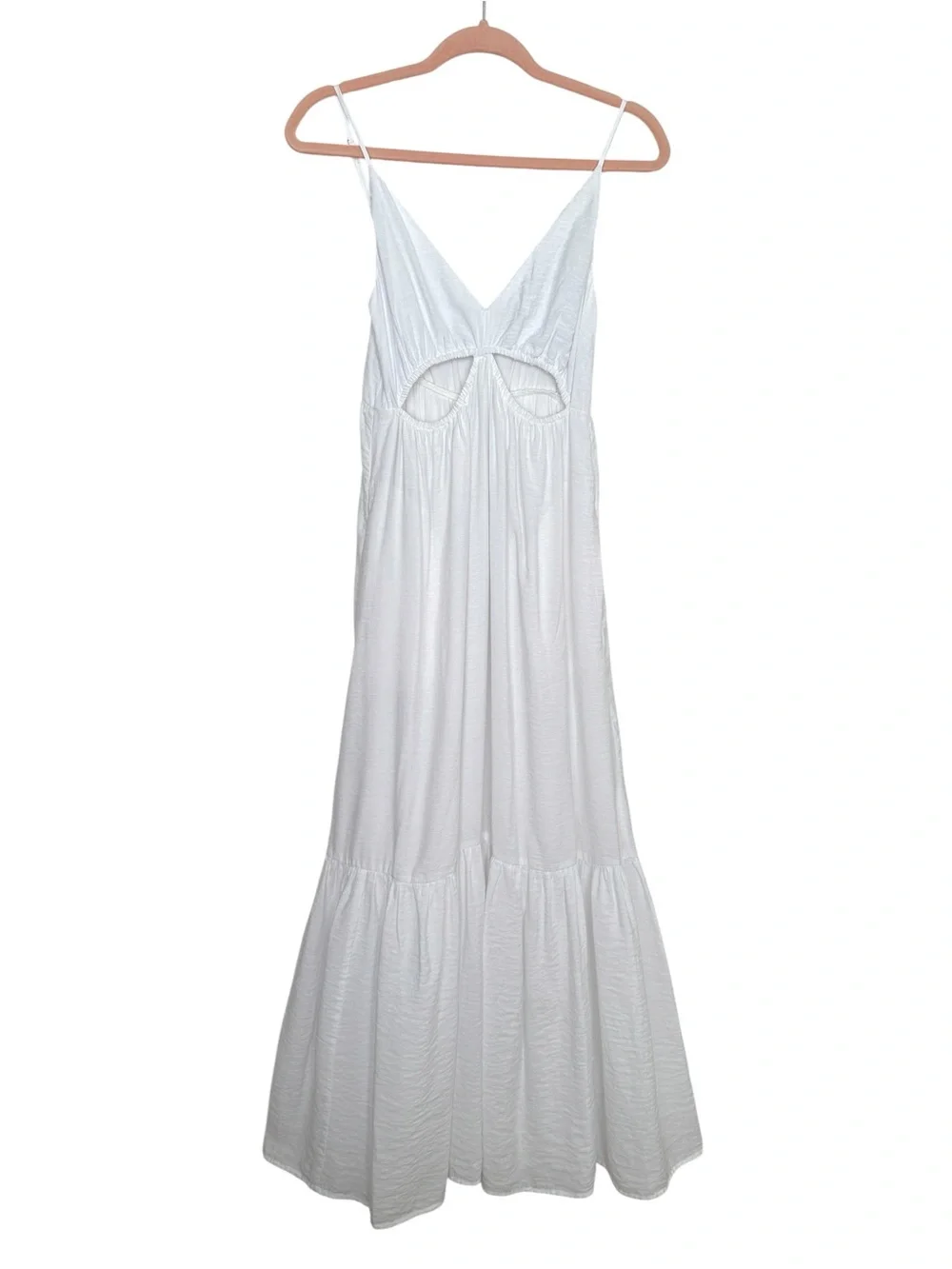 Abercrombie & Fitch White Cutout Maxi Dress